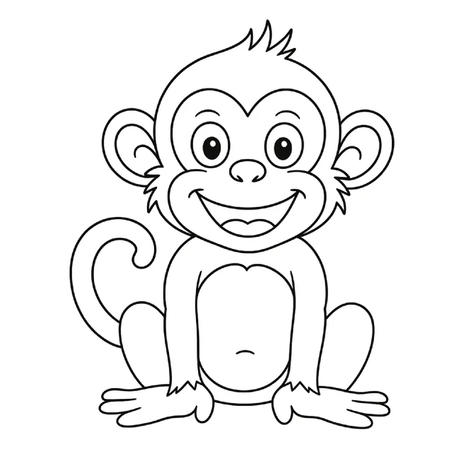 Desenhos de macaco para imprimir e colorir - educação infantil (página 1)